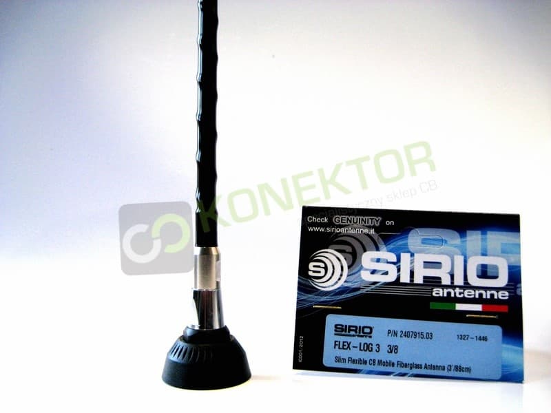 SIRIO FLEX LOG 3 MAG Antena CB magnesowa helikalna TOP LOADED 95cm kabel 3,60m