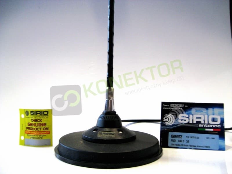 SIRIO FLEX LOG 3 MAG Antena CB magnesowa helikalna TOP LOADED 95cm kabel 3,60m