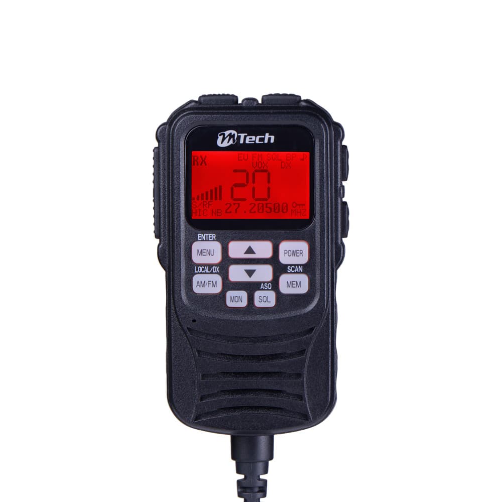 M Tech Legend IV CB radio w mikrofonie - 5 kolorów podświetlenia, dyskretny montaż MTech Legend 4