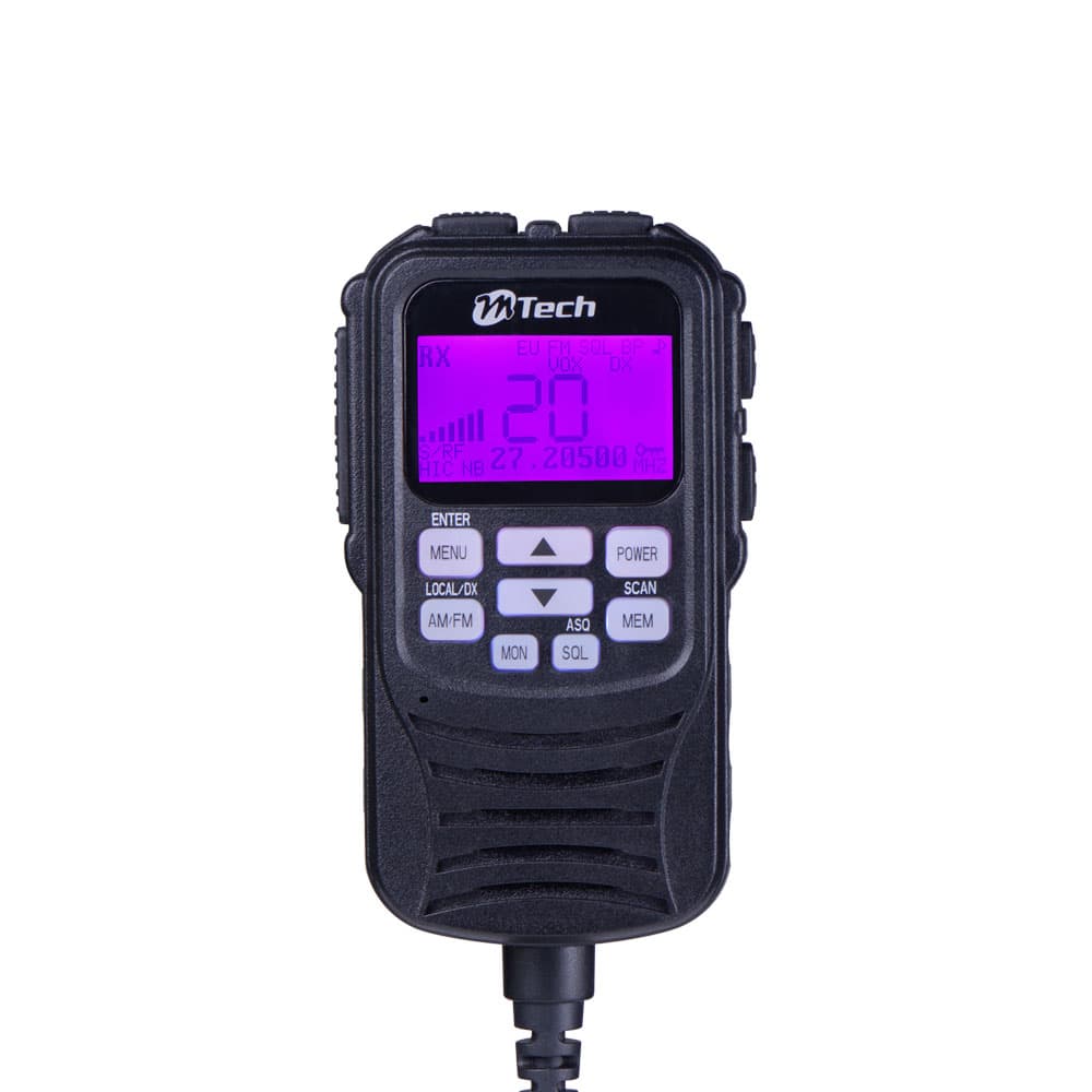 M Tech Legend IV CB radio w mikrofonie - 5 kolorów podświetlenia, dyskretny montaż MTech Legend 4