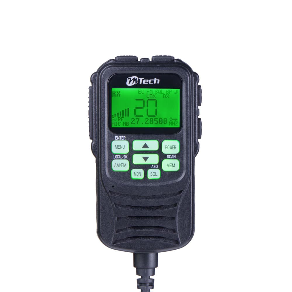 M Tech Legend IV CB radio w mikrofonie - 5 kolorów podświetlenia, dyskretny montaż MTech Legend 4