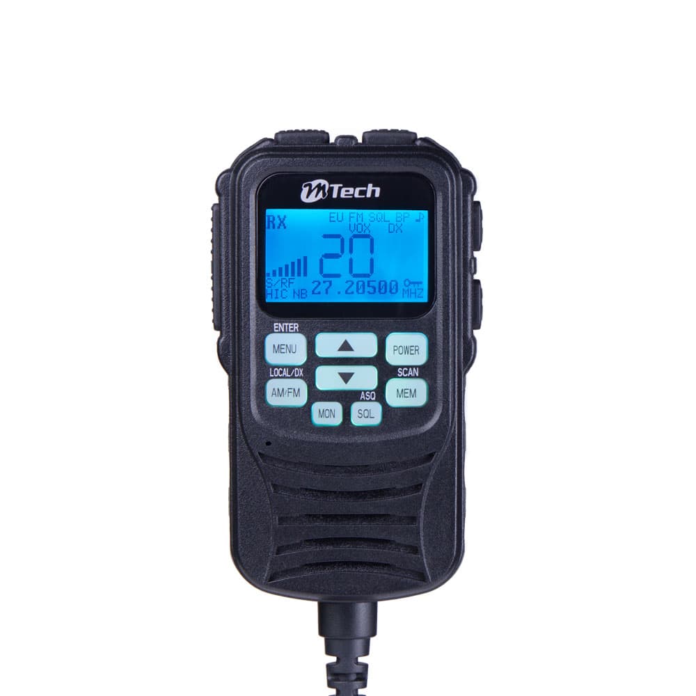 M Tech Legend IV CB radio w mikrofonie - 5 kolorów podświetlenia, dyskretny montaż MTech Legend 4