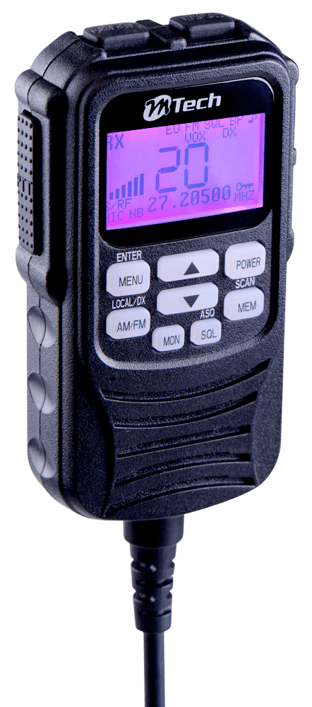 M Tech Legend IV CB radio w mikrofonie - 5 kolorów podświetlenia, dyskretny montaż MTech Legend 4
