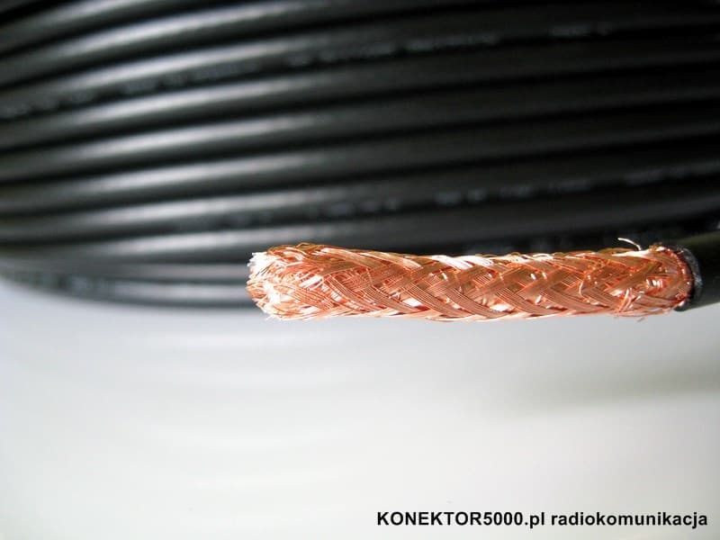 Kabel niskostratny RF-7 SATEC GERMANY 40m + zalutowane wtyki złocone N (okablowanie RF7 do HF/CB/VHF/UHF/skanery)