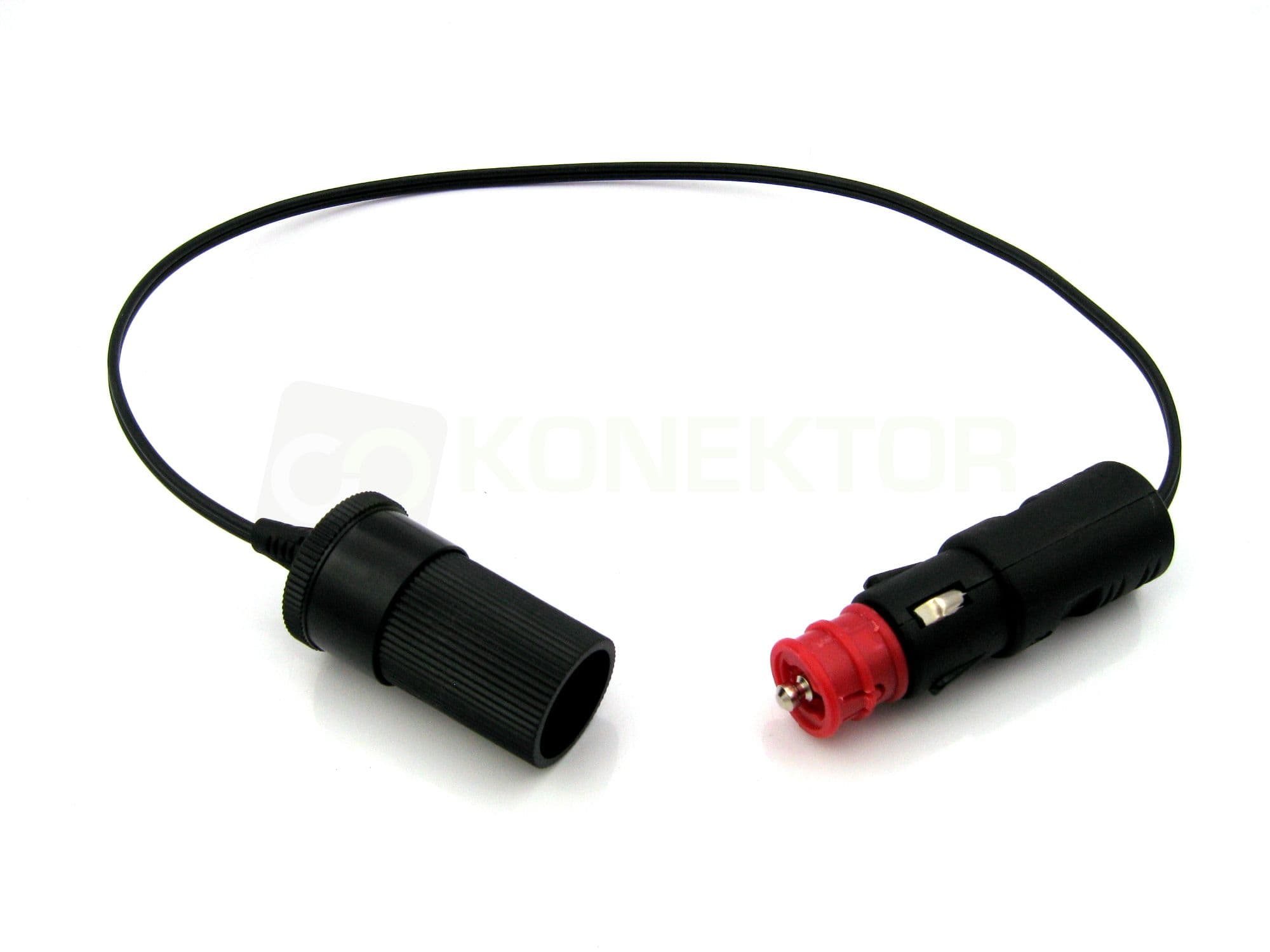 Przejściówka wtyk zapalniczki mini / normalny - adapter DIN/EURO do ciężarówek, motocykli itp. - wtyk HD