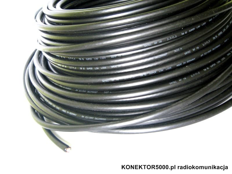Kabel niskostratny RF-10 SATEC GERMANY 40m + zalutowane wtyki N PTFE/Gold niskostratne RF10 (lepszy od RG-213)