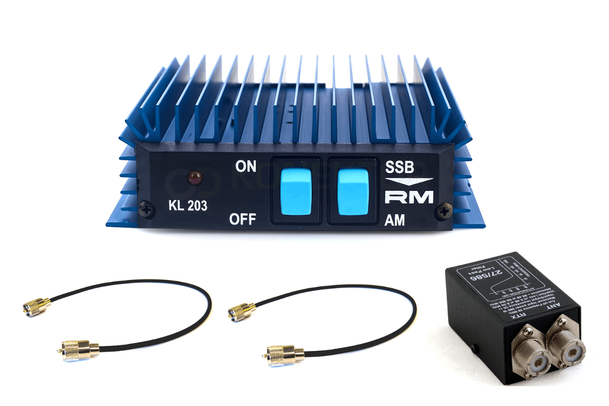 Zestaw RM KL 203 + filtr dolnoprzepustowy 27/586 + dwa kable połączeniowe 100cm HQ