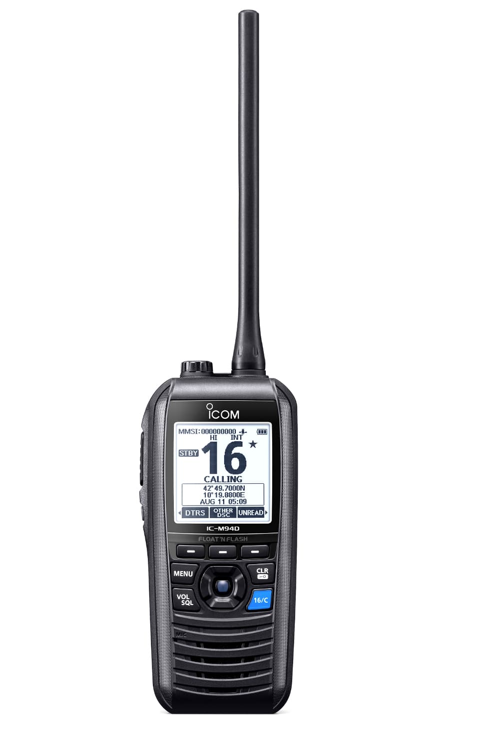 Icom IC-M94DE ręczny radiotelefon morski / jachtowy z GPS, AIS, DSC, IPX7, pływający, moc 6W Made in Japan