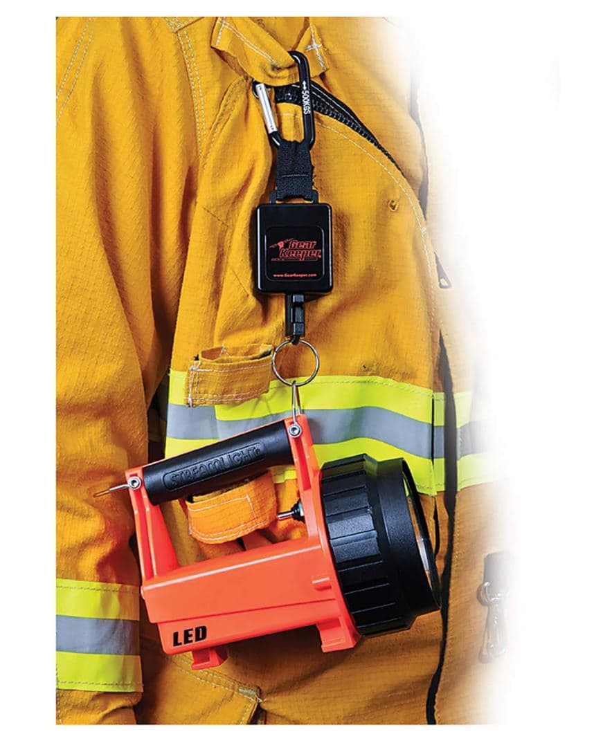 Gear Keeper RT3-4405 retraktor ściągacz smycz dla strażaków, policjantów, pracy na wysokościach, służb - Streamlight Fire Vulcan LED