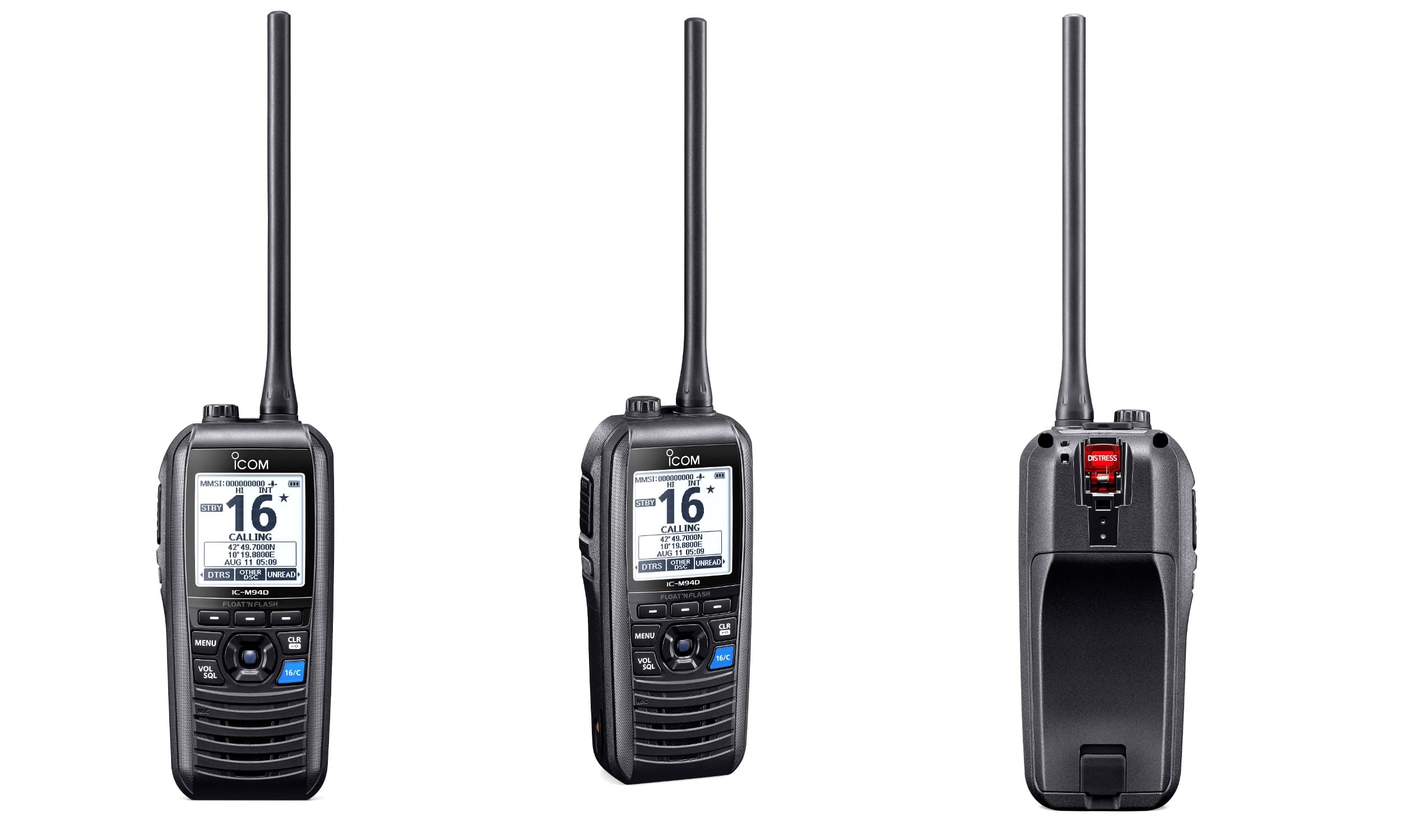 Icom IC-M94DE ręczny radiotelefon morski / jachtowy z GPS, AIS, DSC, IPX7, pływający, moc 6W Made in Japan