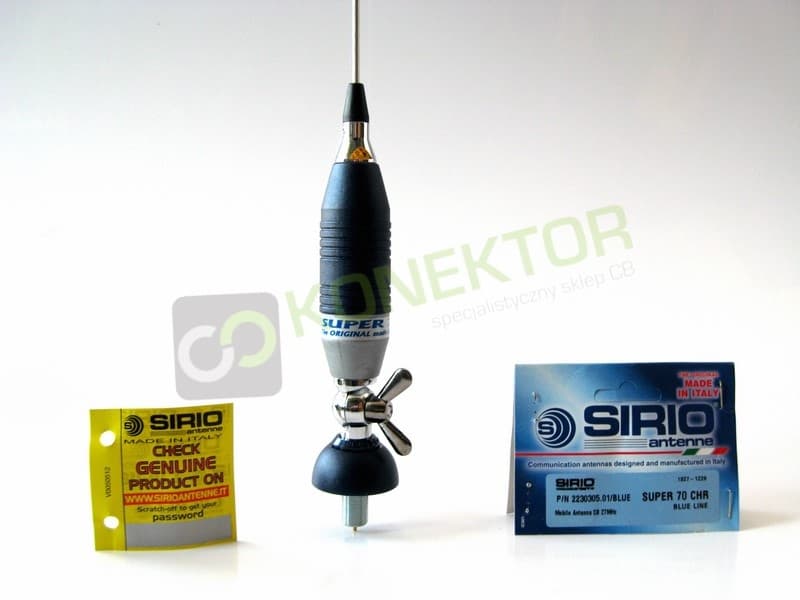SIRIO SUPER 70 Antena CB montażowa (do montażu) 70cm kabel 4m