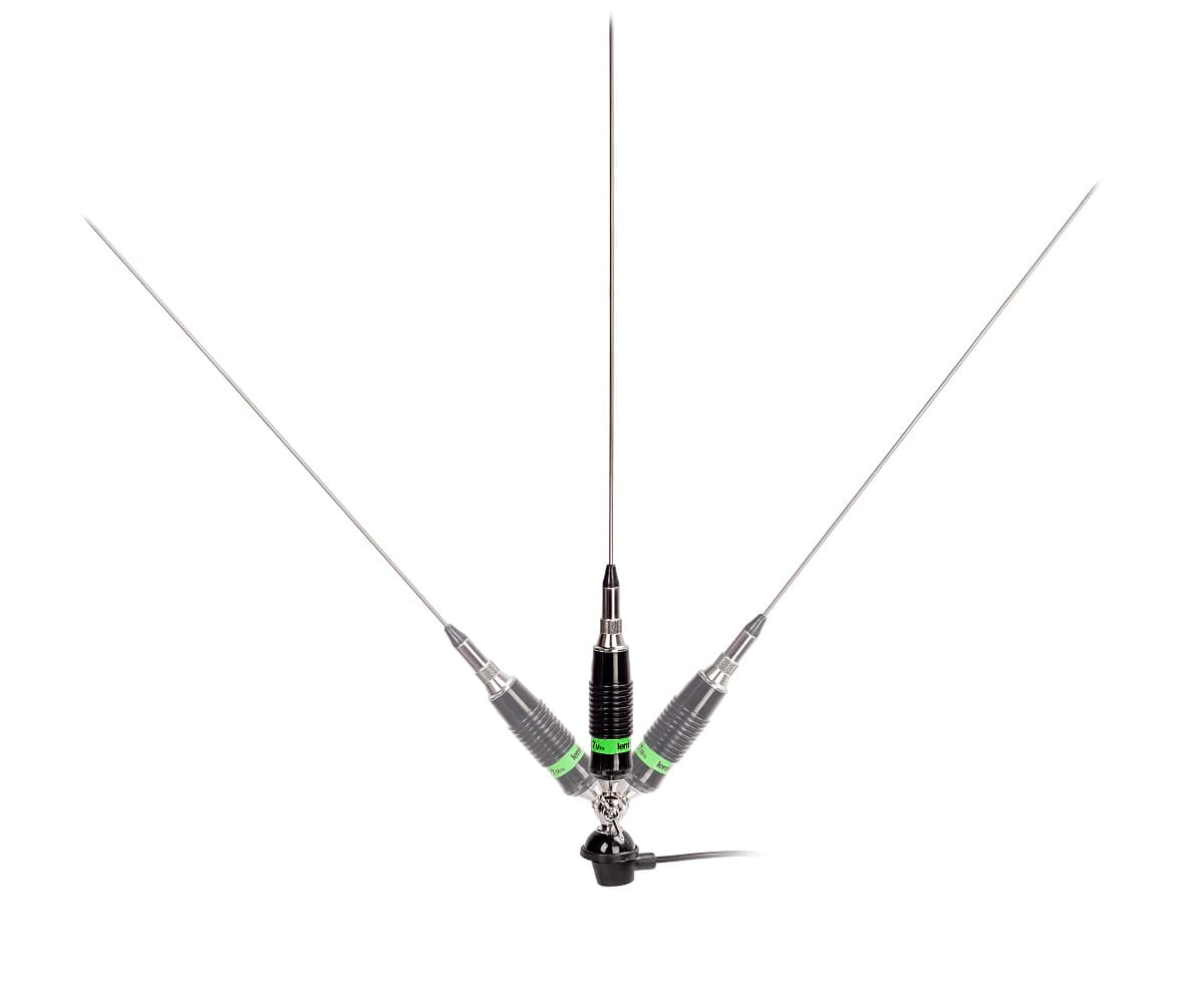 LEMM AT-71 MAGNUM Antena CB 165cm kabel 4m + UCHWYT RELINGOWY BRV-3 - zestaw do montażu na relingu