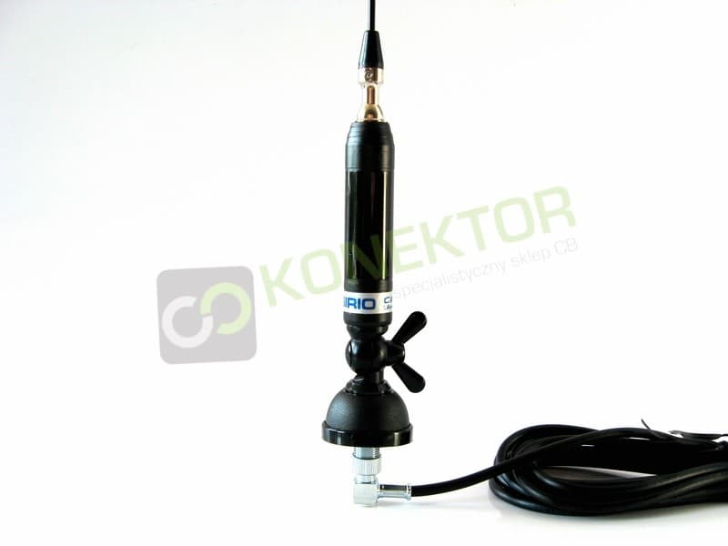 SIRIO TITANIUM 1500 Black (TITANIUM1500) Antena CB 142cm kabel 4m + UCHWYT KLAPOWY SF-40