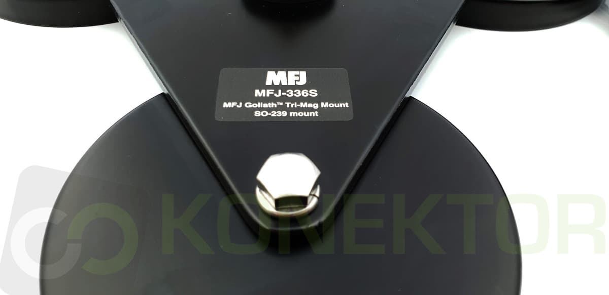 MFJ GOLIATH supermocna potrójna podstawa magnetyczna 32cm złącze PL (SO-239)