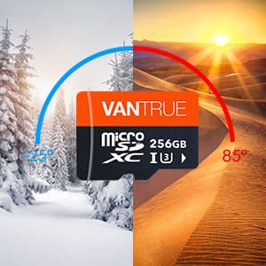 Oryginalna karta pamięci VANTRUE micro SD XC 256GB, przeznaczona do kamer np. samochodowych, monitoringu, GoPro, drona