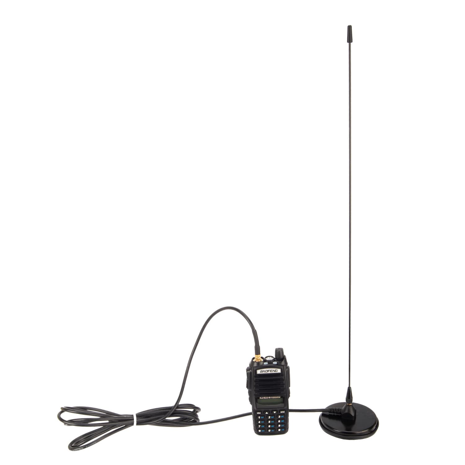 NAGOYA UT-308 SMA-F 55cm dyskretna antena samochodowa VHF/UHF, PMR do duobandera, skanera (np. Baofeng UV-5R, UV-82, T-57) mocny magnes