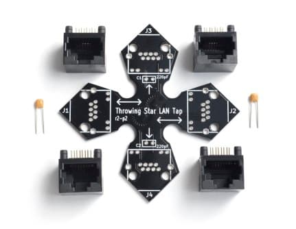 Throwing Star LAN Tap Pro (zmontowany) pasywne monitorowanie sieci - moduł Great Scott Gadgets