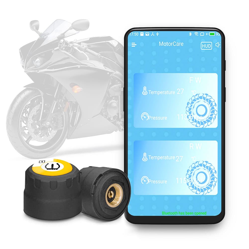 Czujniki ciśnienia opon do motocykla - MOTO BLE TPMS bluetooth - do aplikacji Motorcare Android / iOS