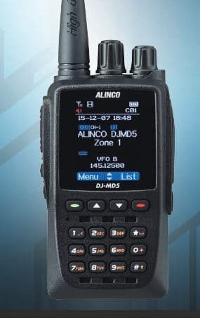 Alinco DJ-MD5 XEG ręczny radiotelefon cyfrowy/analogowy DMR VHF/UHF GPS, APRS + PROGRAM WSZYSTKIE PRZEMIENNIKI, pełna polska instrukcja