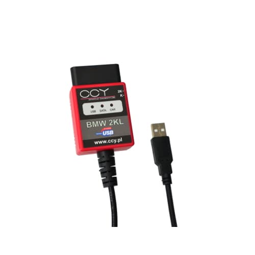 Polski interfejs diagnostyczny OBD-2 BMW 2KL USB CCY / kabel do komputera PC do BMW seria E (do INPA, NCS Expert, Ediabas itp.)