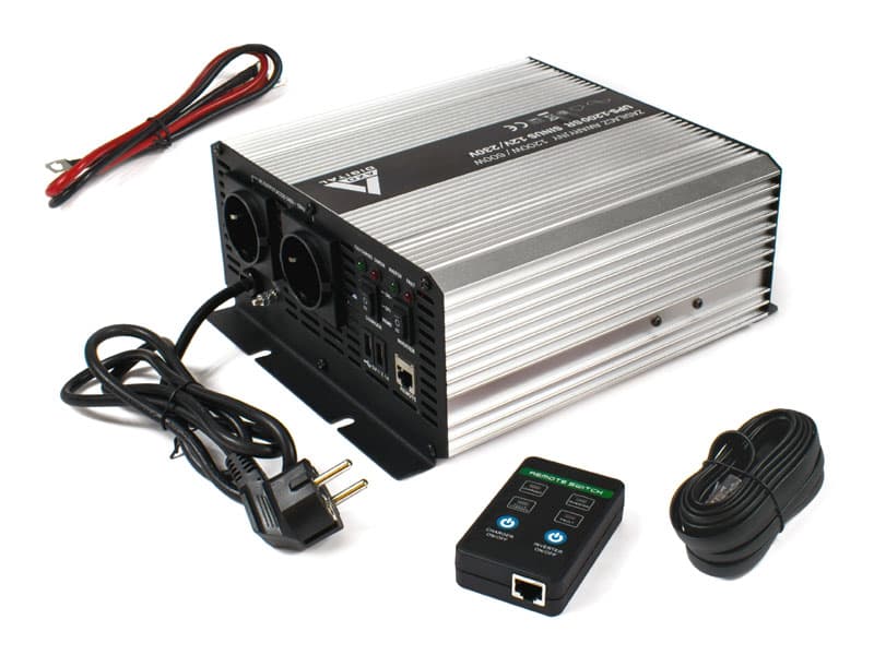 ZASILACZ AWARYJNY (UPS + AVR + PROSTOWNIK) 12V AZO UPS-1200SR Sinus 1200W/600W 12V/230V
