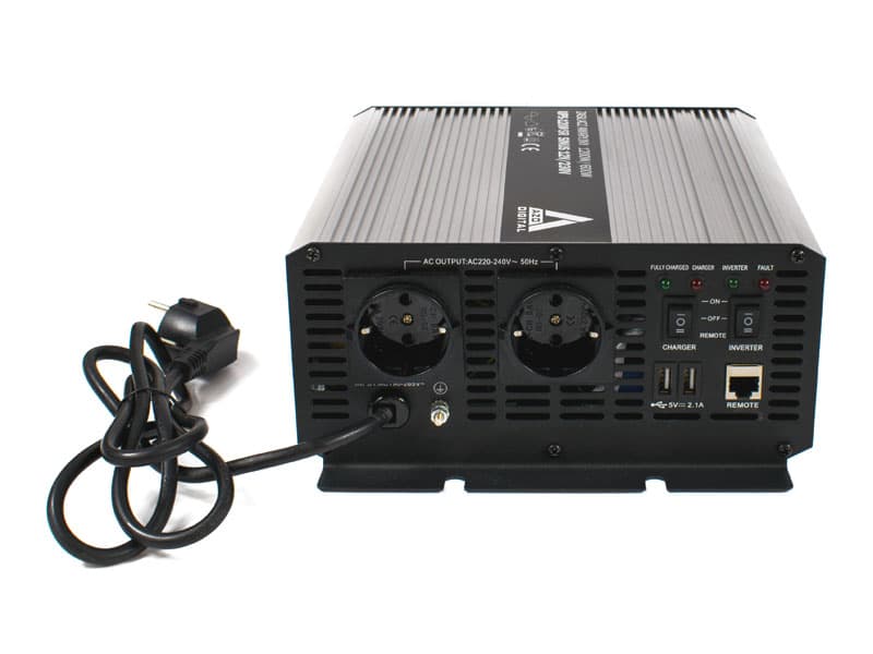 ZASILACZ AWARYJNY (UPS + AVR + PROSTOWNIK) 12V AZO UPS-1200SR Sinus 1200W/600W 12V/230V