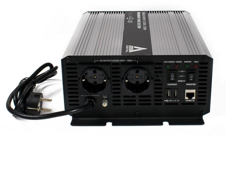 ZASILACZ AWARYJNY (UPS + AVR + PROSTOWNIK) 12V AZO UPS-2000SR Sinus 2000W/1000W 12V/230V