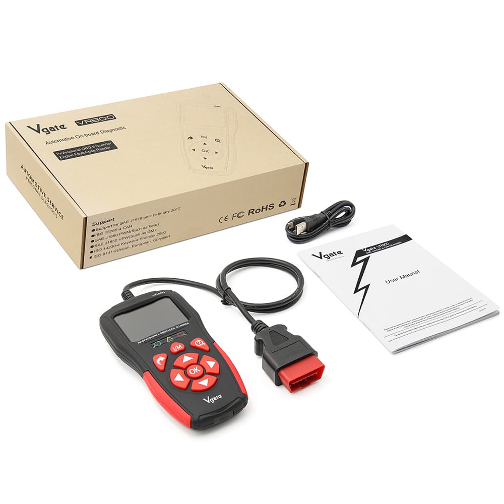 Vgate VR800 skaner interfejs diagnostyczny OBD-2 - z językiem polskim - uniwersalny tester 59 marek samochodów