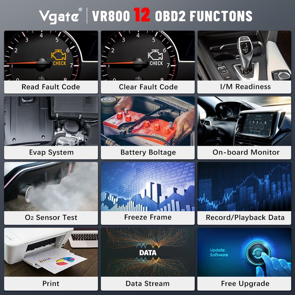 Vgate VR800 skaner interfejs diagnostyczny OBD-2 - z językiem polskim - uniwersalny tester 59 marek samochodów