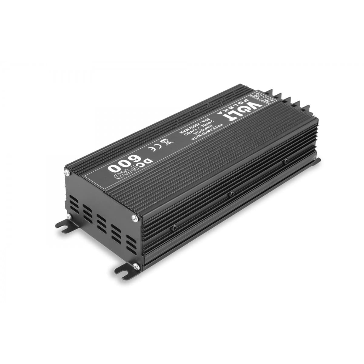 VOLT DC PRO-600 REDUKTOR NAPIĘCIA 24V/12V 45A - 600W przetwornica napięcia bezzakłóceniowa np. do CB radio, NAVI, radio samochodowe