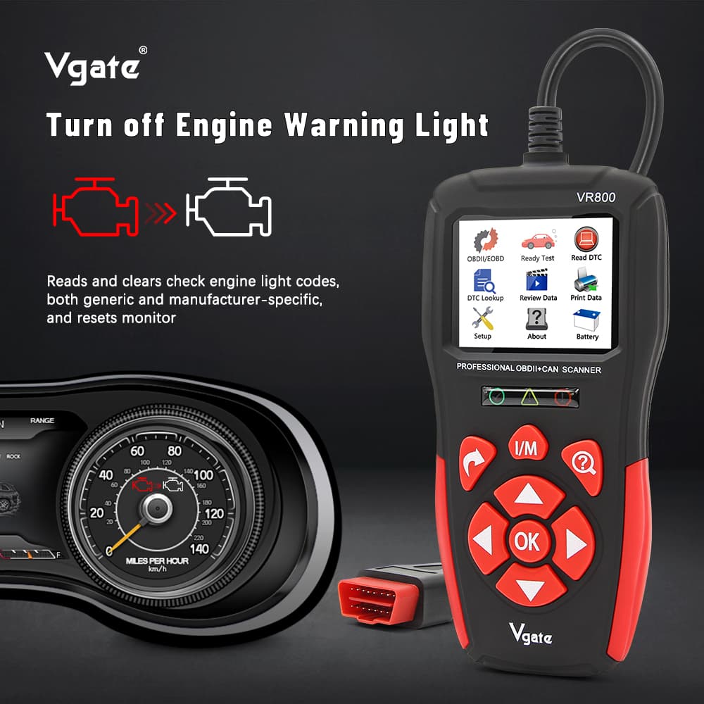 Vgate VR800 skaner interfejs diagnostyczny OBD-2 - z językiem polskim - uniwersalny tester 59 marek samochodów