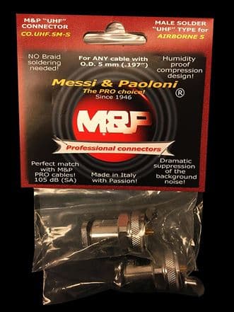 2 x wtyk UC-1 skręcany Messi Paoloni na kabel 5mm np. Airborne 5, RG-58 (złącze PL-259/5)