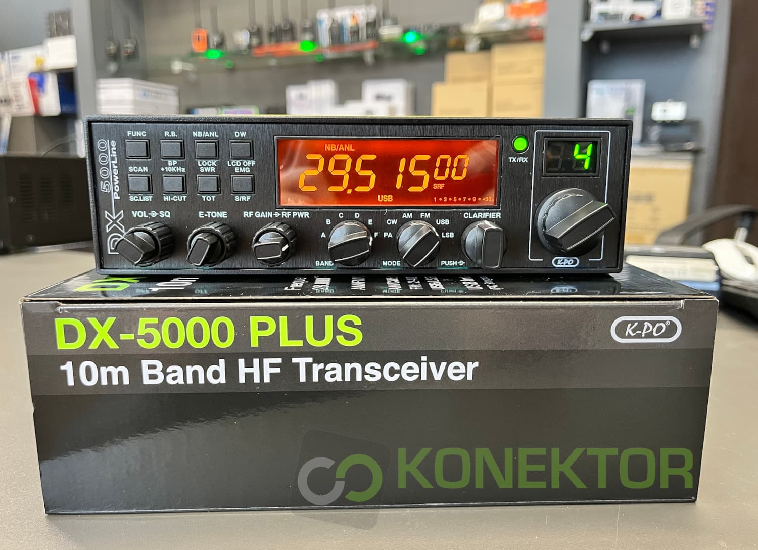 K-PO DX-5000 PLUS radiotelefon 10m 25-30MHz AM/FM/SSB 40W, NRC, CTCSS/DCS (najnowsza wersja)