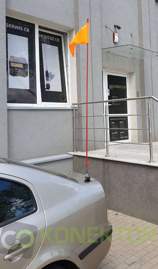 FireStik SR4-RED flaga bezpieczeństwa + maszt 125cm (chorągiewka) np. do quada, roweru, buggy, terenówki, skutera itd.
