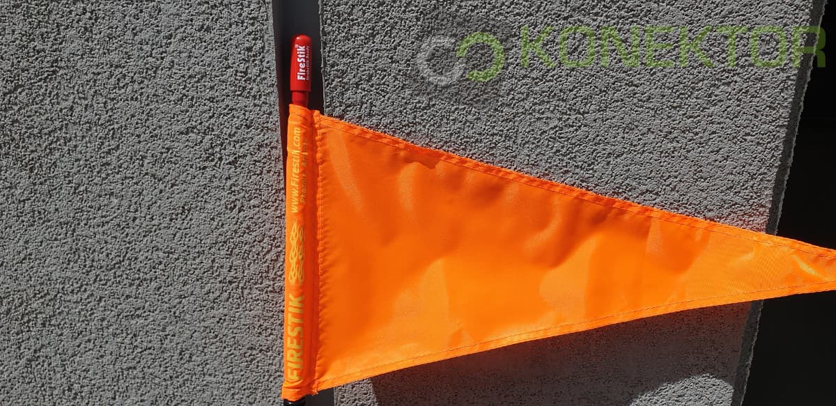 FireStik SR4-RED flaga bezpieczeństwa + maszt 125cm (chorągiewka) np. do quada, roweru, buggy, terenówki, skutera itd.
