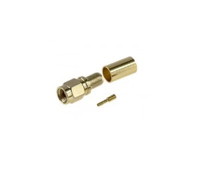 Wtyk RP-SMA zaciskany na przewód 6mm RF-5 HyperFlex 5 H-155 LMR-240 itp. (złącze SMA-RP męskie) - pasuje do hotspot Helium