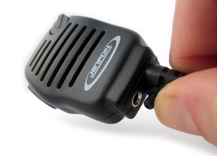 Jetfon JR-7002K wtyk 2-pin Kenwood, Baofeng, Wouxun, TYT - mikrofonogłośnik z regulacją głośności, wyjście słuchawkowe