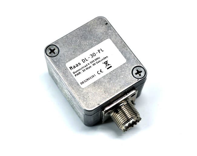 Sztuczne obciążenie 50 Ohm Maas DL-30-PL 30W DC-500MHz gniazdo SO-239 (dummy load, antena pomiarowa)