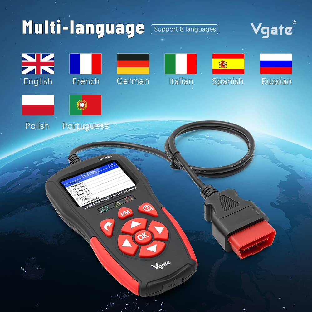 Diagnostyka motocykli KTM - Zestaw skaner błędów Vgate VR800 z językiem polskim + adapter KTM
