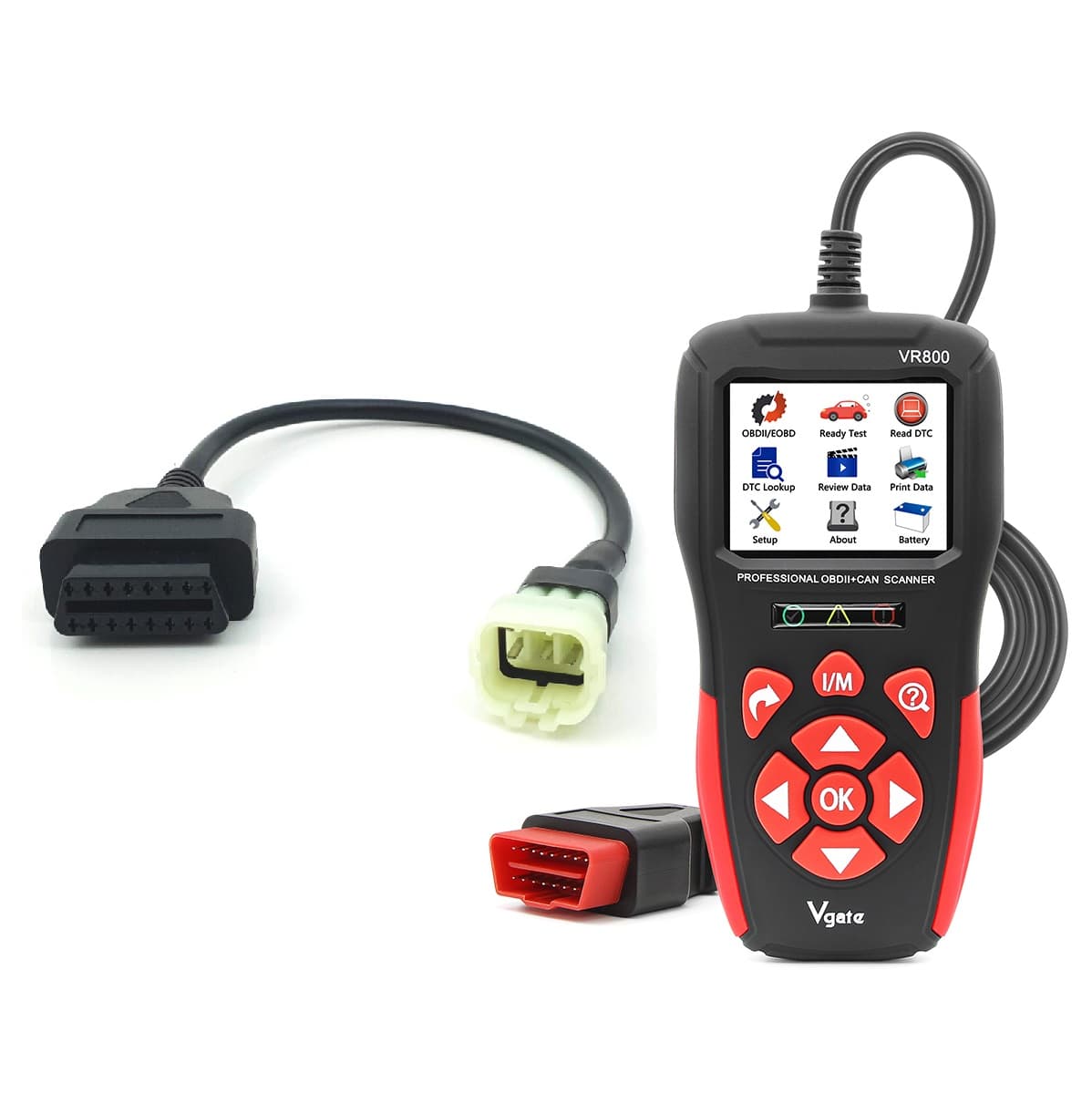Diagnostyka motocykli KTM - Zestaw skaner błędów Vgate VR800 z językiem polskim + adapter KTM