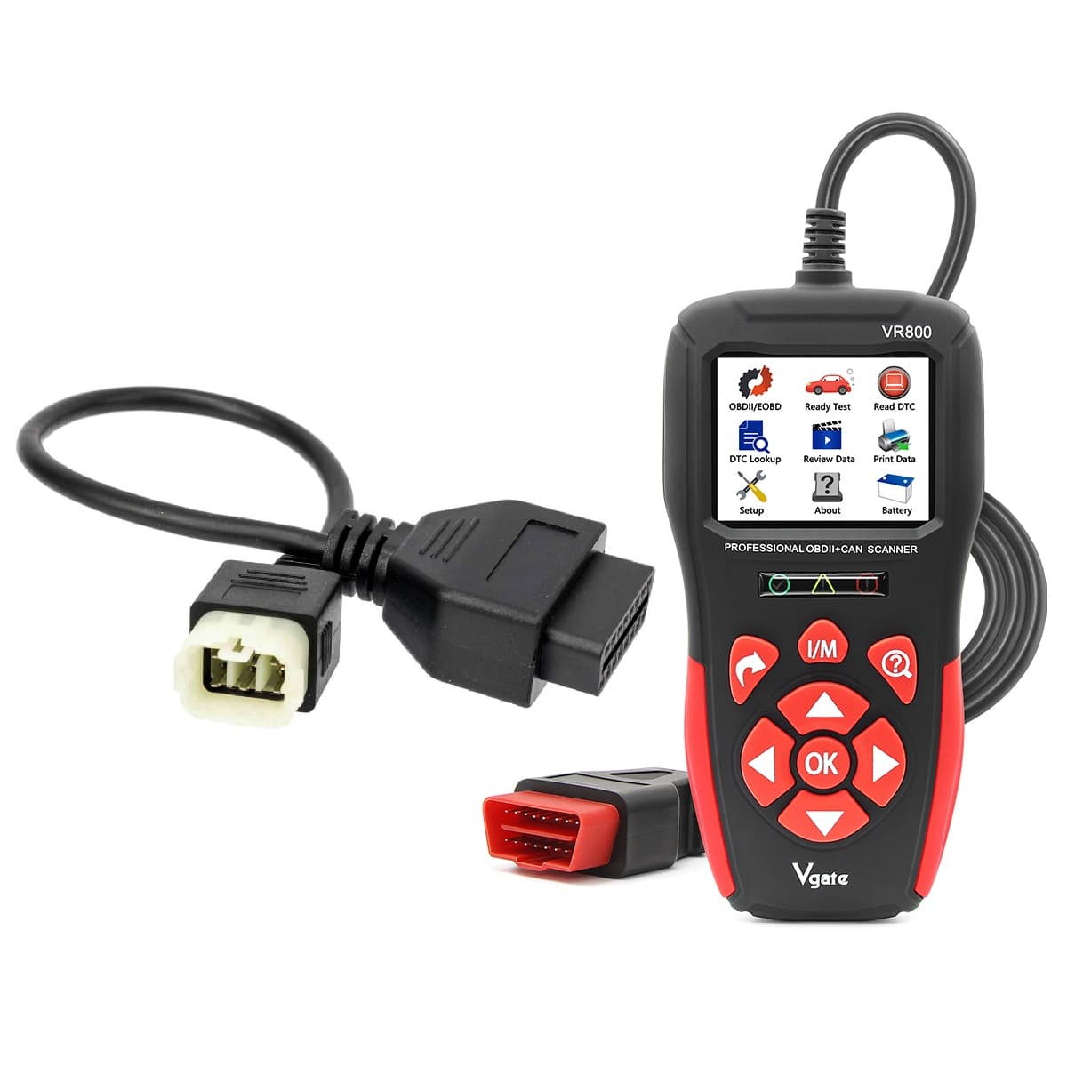 Diagnostyka motocykli Kawasaki - Zestaw skaner błędów Vgate VR800 z językiem polskim + adapter 6-pin