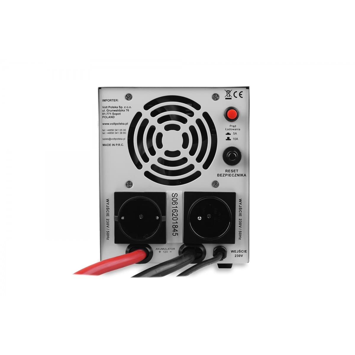 Zasilacz awaryjny sinusoidalny VOLT SINUS PRO 800 E stojący (500/800W) 12/230V (stała faza do kotła CO)