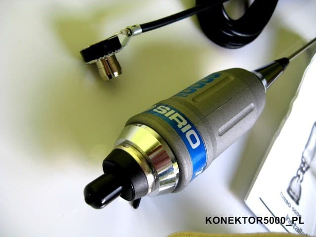 SIRIO TURBO 5000 wersja z kablem 6m RG58 SATEC  Antena CB  montażowa 196cm (szybkie pochylanie)