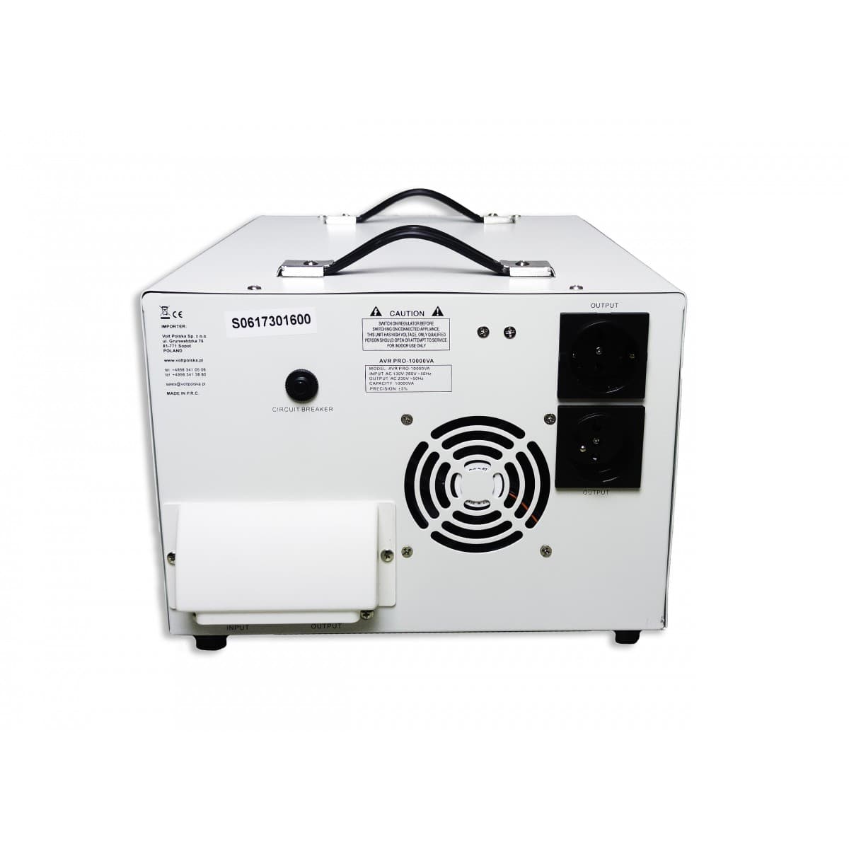 VOLT AVR PRO 10000 3% SERVO automatyczny stabilizator napięcia 220 AVC 10000W (10kW)
