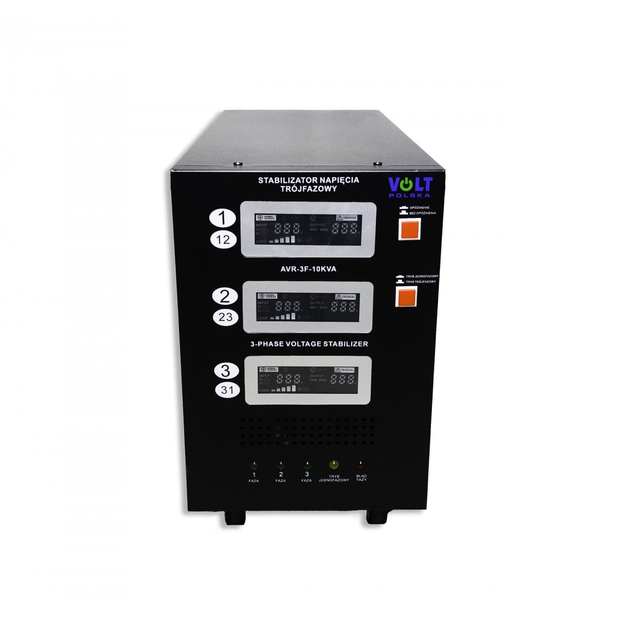 VOLT AVR PRO-3F 10000 3% SERVO trójfazowy automatyczny stabilizator napięcia 400V 10000W (10kW)