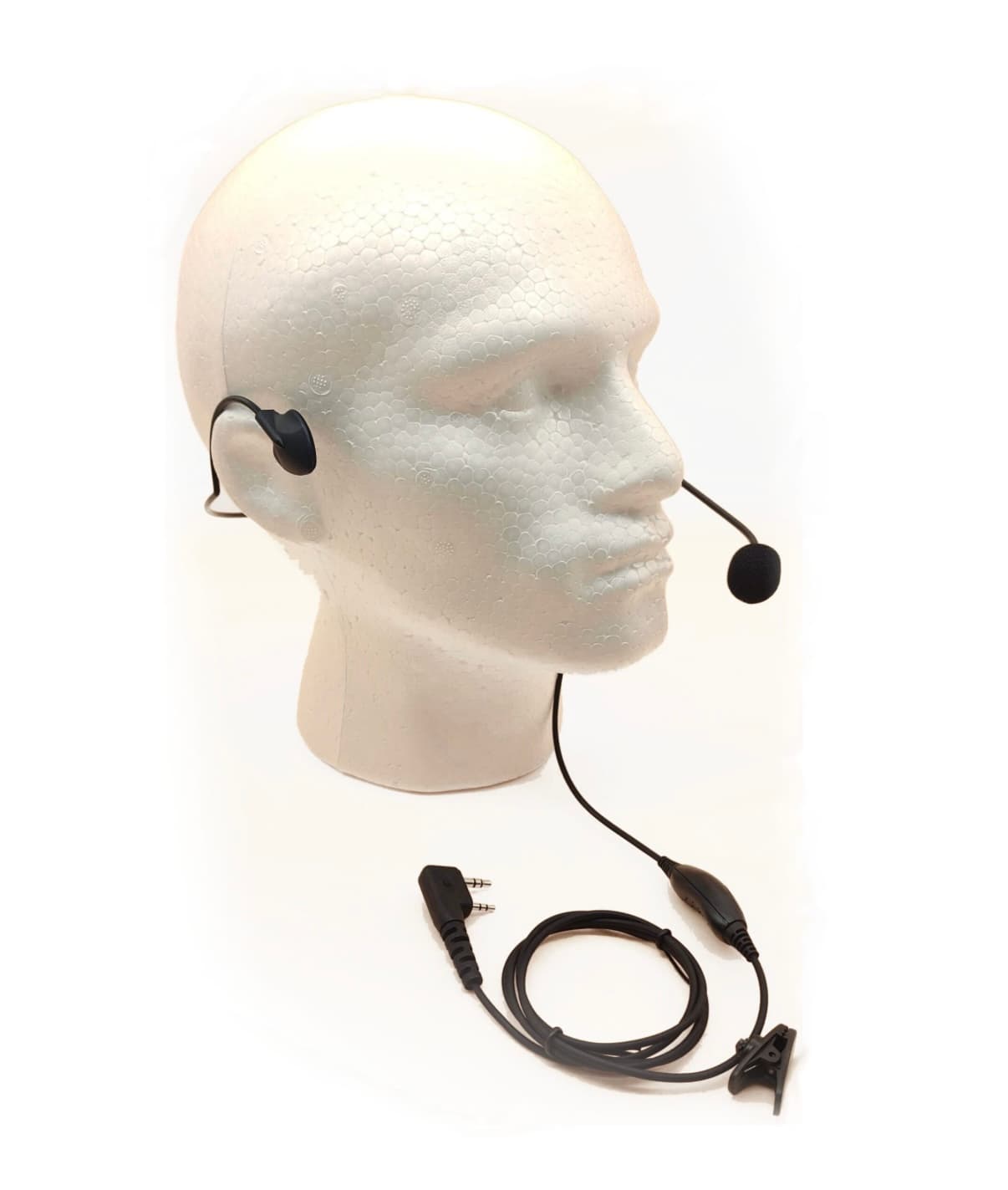 RADIORA HS-UV5R zestaw słuchawkowy z mikrofonem na pałąku - wtyk K 2-pin Kenwood, Baofeng, Wouxun, TYT, Intek itp.