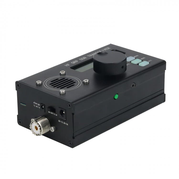 uSDR miniaturowy radiotelefon amatorski HF SDR pasma 160-6m 5W, akumulator (czarna obudowa)