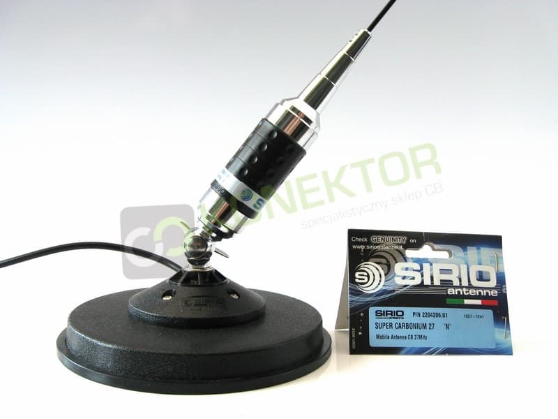 Sirio Super Carbonium 27 Antena CB 140cm + SIRIO MAG 145 DV 16cm kabel 3,60m