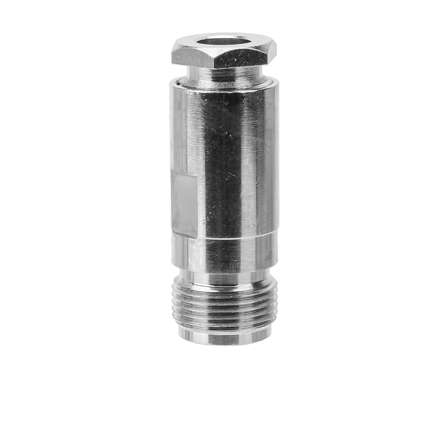 Gniazdo N skręcane na kabel RF-5, H-155, HyperFlex 5 itp. 5-6mm (gniazdo N-F na przewód, do wtyku N męskiego) PTFE/GOLD RADIORA