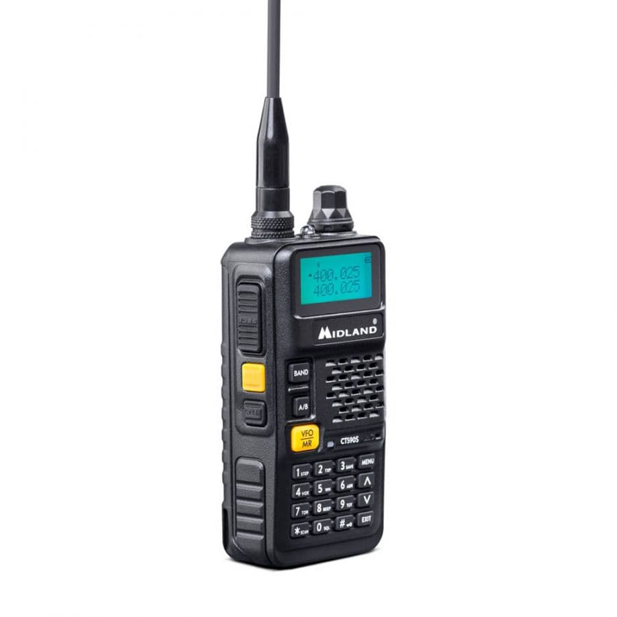 Midland CT590S Export radiotelefon ręczny 5W 136-174/400-480MHz + skaner częstotliwości (radio przenośne VHF UHF)